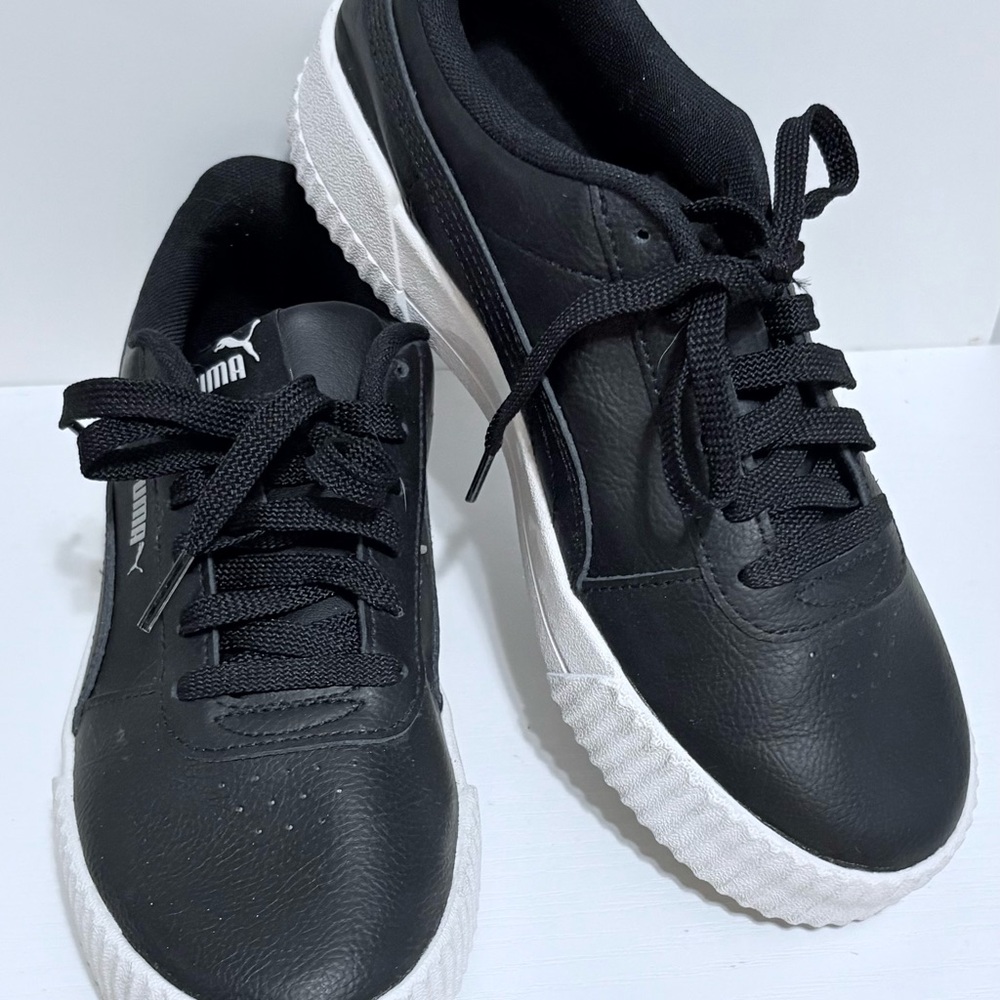 Puma Carina Soft Foam Optimal Comfort Black Leather Sneakers